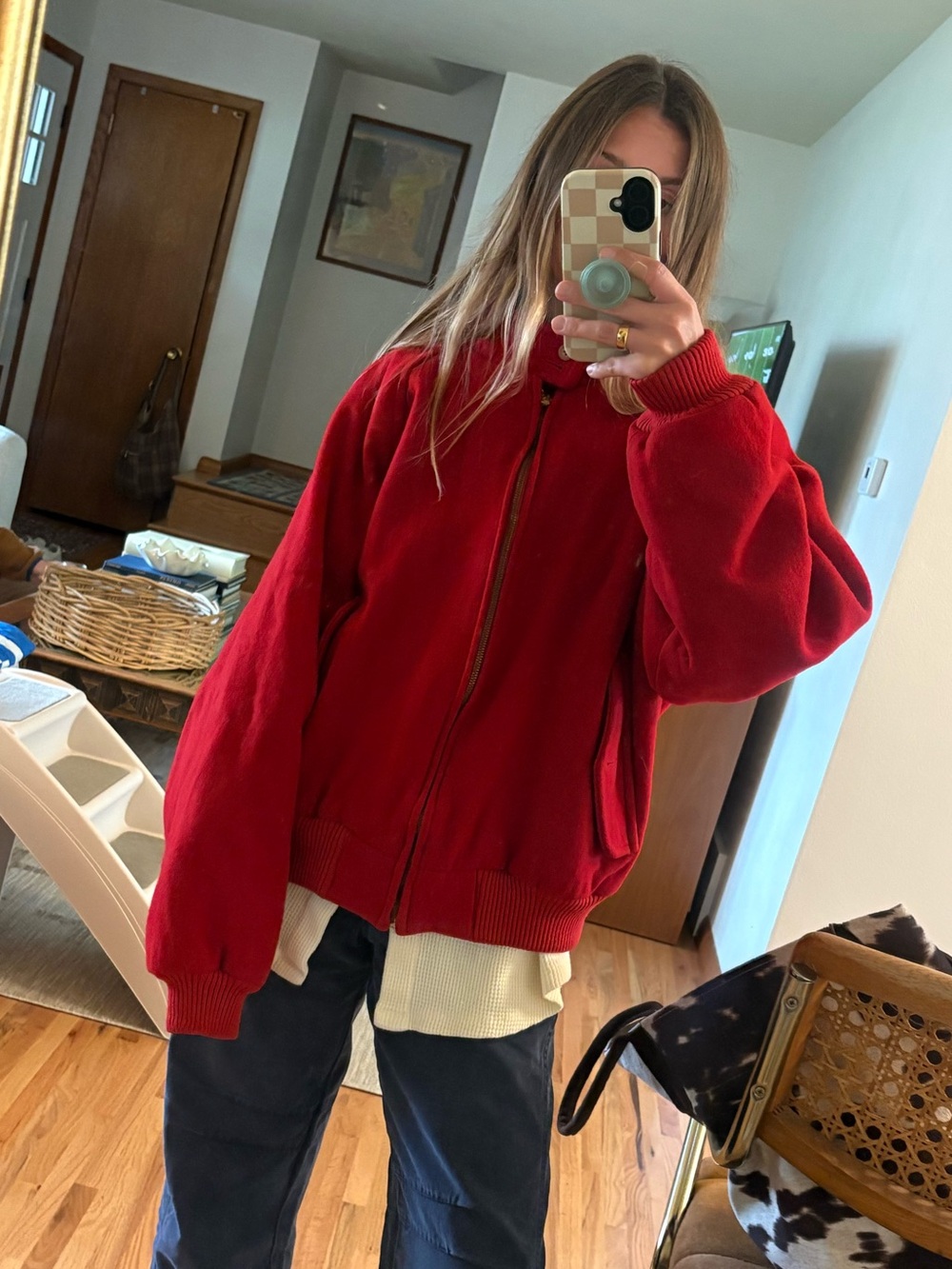 Vintage Polo Ralph Lauren Red Wool Jacket